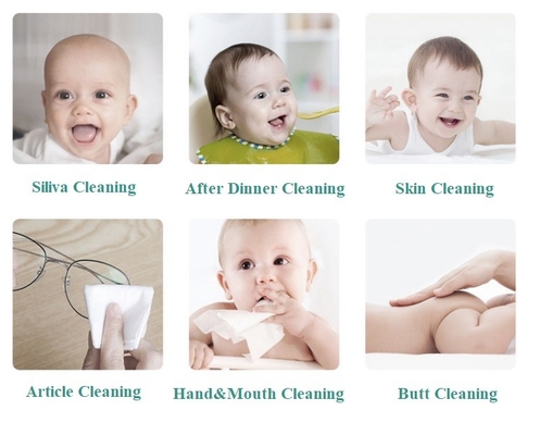 Organik 80 ADET Baby Pure Water Tek Kullanımlık Temizlik Bebek Mendil Islak Mendil