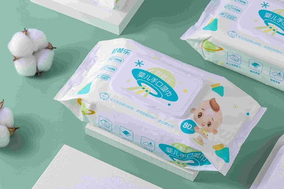 Biyobozunur 99.9 Saf Organik Su Mendili El Temizleme Bebek Tek Kullanımlık Islak Mendil