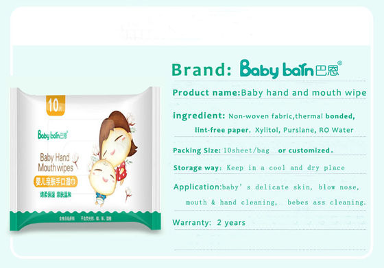 Spunlaced Nonwoven Yumuşak Temizleme Organik Bebek Ahır Su Mendili