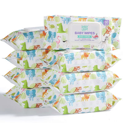 Bebek Organik Ultra Yumuşak Tek Kullanımlık Islak Mendil Alkolsüz Özel OEM