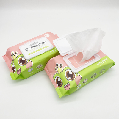 Toptan Yüksek Kaliteli Spunlaced Nonwoven Bebek Mendili 80 adet Biyobozunur Temizlik Organik Su Mendili Bebek