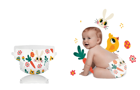 Dokumasız Kumaşlar Tek Kullanımlık Yumuşak Bebek Bezi C Sınıfı