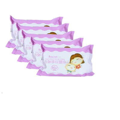 Tek Kullanımlık Sulu Islak Mendil Küçük Ambalaj Spunlace Pure 80'li Paket