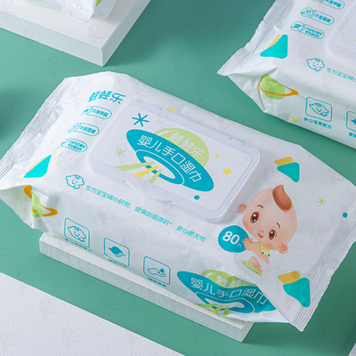 Tek Kullanımlık Sulu Islak Mendil Küçük Ambalaj Spunlace Pure 80'li Paket