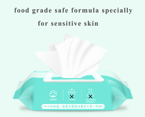 Organik %99 Su Bebek Mendilleri Private Label Dokumasız Kumaş Bebek Islak Mendilleri