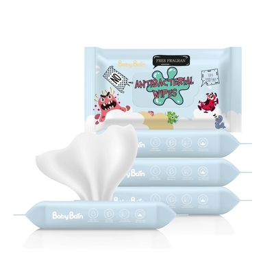 Organik %99 Su Bebek Islak Mendili Private Label Dokumasız Kumaş