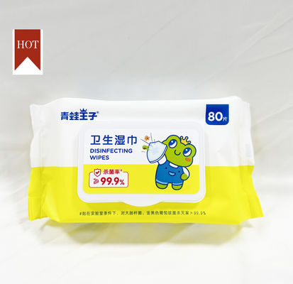 Çocuklar Yetişkinler İçin Spunlace Sigara Dokuma Kumaş Tek Kullanımlık Islak Mendil