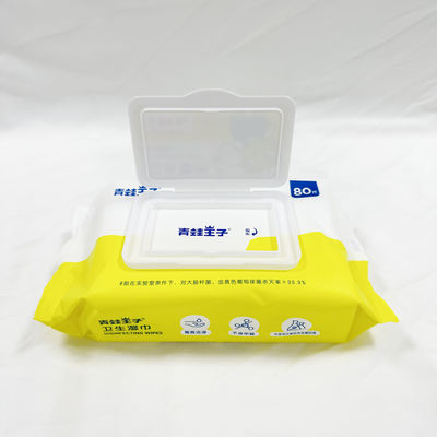 Çocuklar Yetişkinler İçin Spunlace Sigara Dokuma Kumaş Tek Kullanımlık Islak Mendil