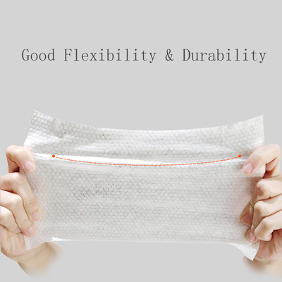 Toptan Fiyat Spunlace Nonwoven Bebek Islak Mendilleri polyester viskon malzeme Kabartmalı Kumaş ıslak mendil üreticisi