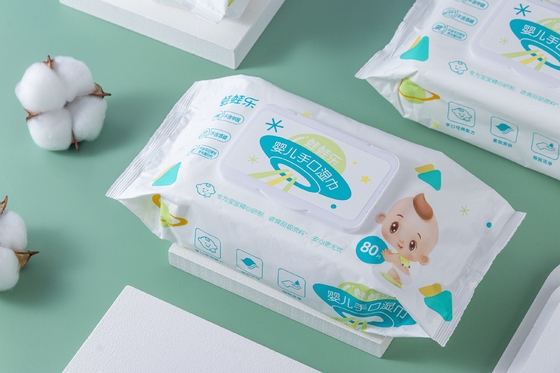 Toptan Kalınlaşmak Doğal Yıkanabilir Bebek Su Mendili alkolsüz temizlik için sert plastik