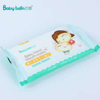 Torba başına 80 adet Doğal Kumaş Özel Dokunmamış Bebek Islak Mendilleri Biyobozunur Ultra Yumuşak