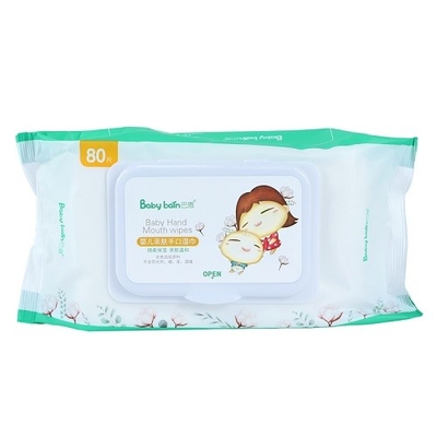 Kutu Ve Çanta Paketleme Bebek Cilt Temizleme Tek Kullanımlık Islak Mendil Renkli