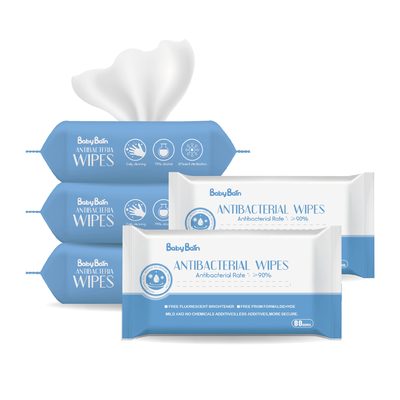Spunlace Nonwoven Yüz Cildini Nazikçe Temizler Coverless Yetişkin Tek Kullanımlık Mendil