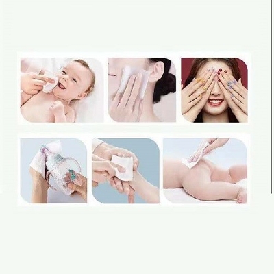 Bebek Cilt Bakımı İçin Pamuklu Non Woven Tek Kullanımlık Kuru Mendil