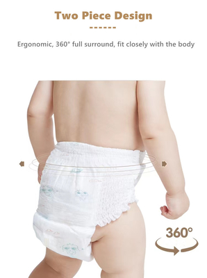 360° Fit tek kullanımlık bebek bezi, elastik kemerli Pull-up pantolon