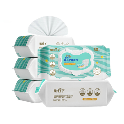 Organik 80 ADET Baby Pure Water Tek Kullanımlık Temizlik Bebek Mendil Islak Mendil